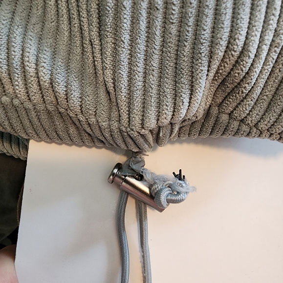 Free People Dusty Green Puffer Corduroy Snap Front Jacket SZ Sm Med - Picture 10 of 13